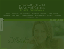 Tablet Screenshot of americanbrightdental.com